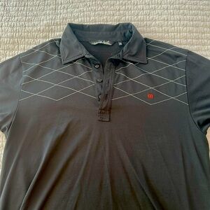 TRAVIS MATHEW • Large • polo shirt black golf casual short sleeve pullover men's